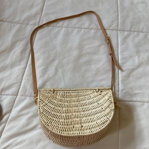 Straw crossbody purse